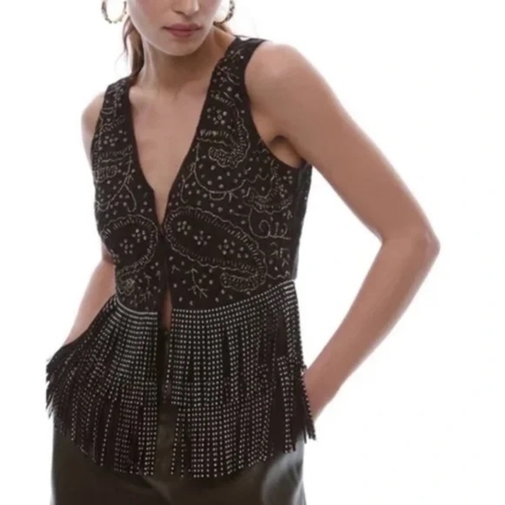 Anthropologie Verb Pallavi Beaded Tank sz XS